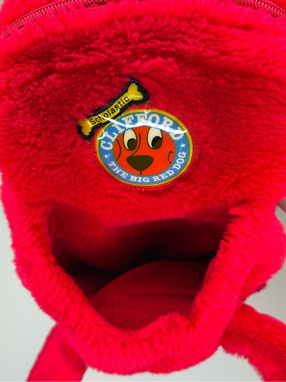 2001 Vintage Clifford The Big Red dog  Kids Scholastic Plush Backpack - Red - Picture 5 of 12